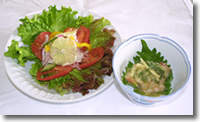 ぼっけのマリネサラダとぼっけの酢味噌和え